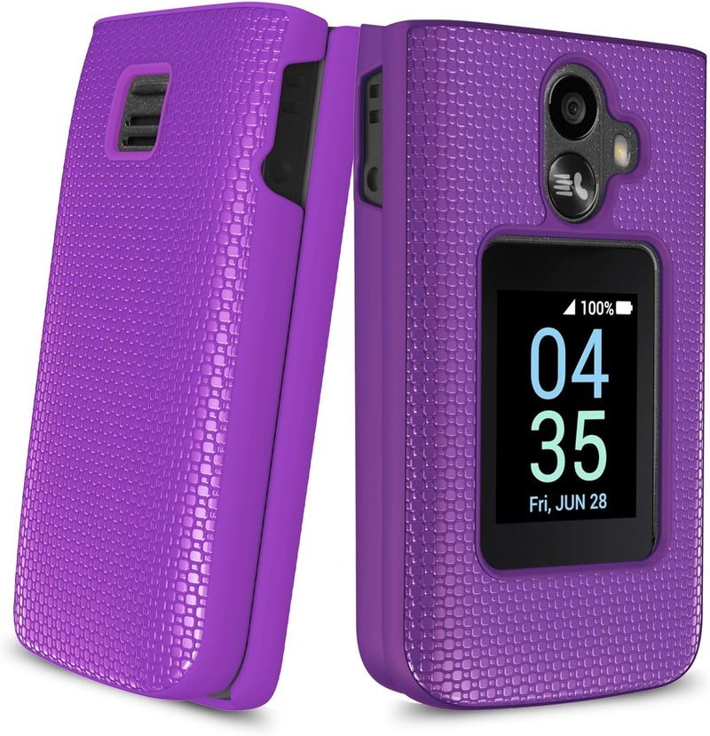 Mocotto for TCL Flip 3 Phone case with Screen Protector Slim Hard Shell Protector Cover for T435 (2024) (TCL Flip 3,Purple) - Image 3
